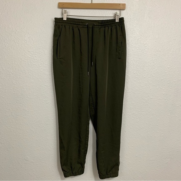 Shinestar Forest Green Windbreaker Pull On Jogger Pants Size M - Picture 1 of 6